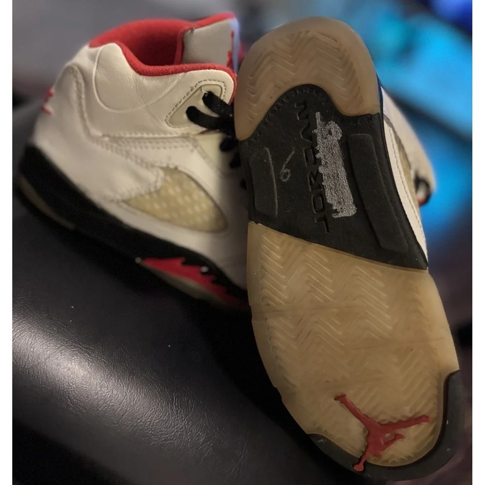 Nike Air Jordan 5 V Retro PS Fire Red White Black‎ 440889-102 12C Kids No Box